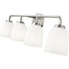 Norah 4 Light 32 inch Brushed Nickel Vanity Light Wall Light